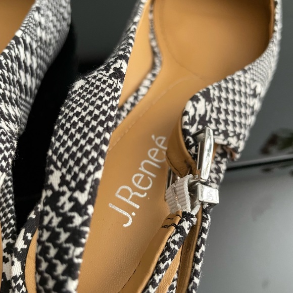 Brand New J. RENEE SLINGBACK MAYETTA PUMPS BLK & WHITE SZ 13 M - Picture 8 of 8